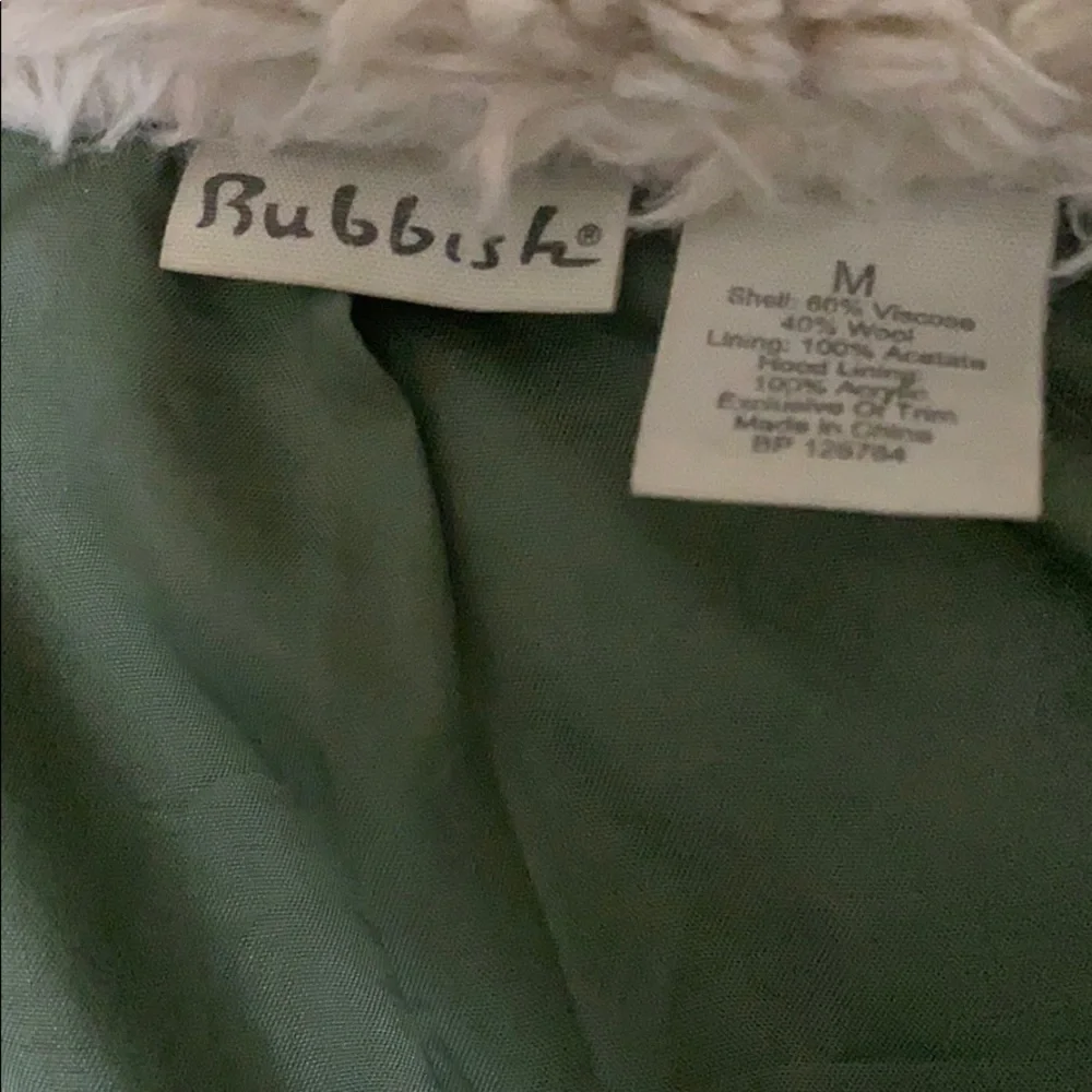 Rubbish Green Tweed Wool Coat (Nordstrom) - Picture 4 of 6